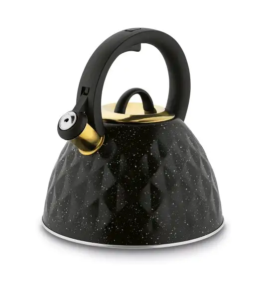 KonigHOFFER ETNA Czajnik 3 l / złote detale / czarny marble / gaz i indukcja