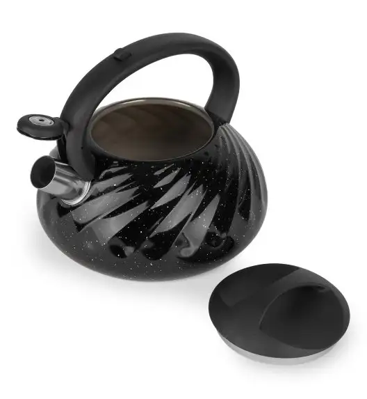 KonigHOFFER GWEN Czajnik tradycyjny 3 l  / z gwizdkiem / czarny / indukcja