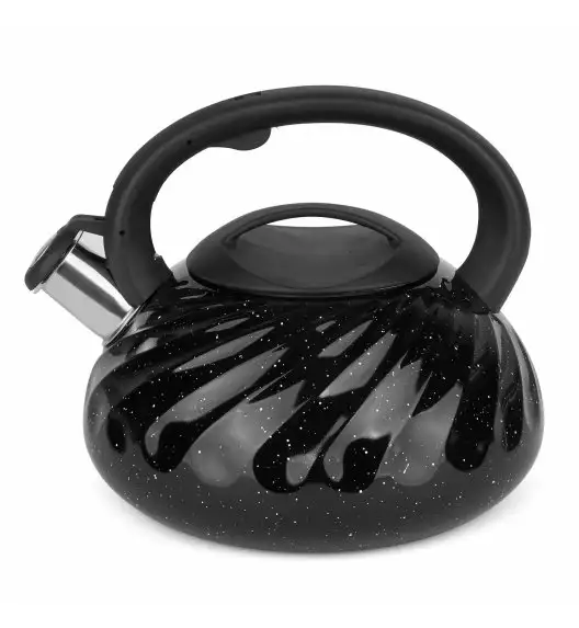 KonigHOFFER GWEN Czajnik tradycyjny 3 l  / z gwizdkiem / czarny / indukcja