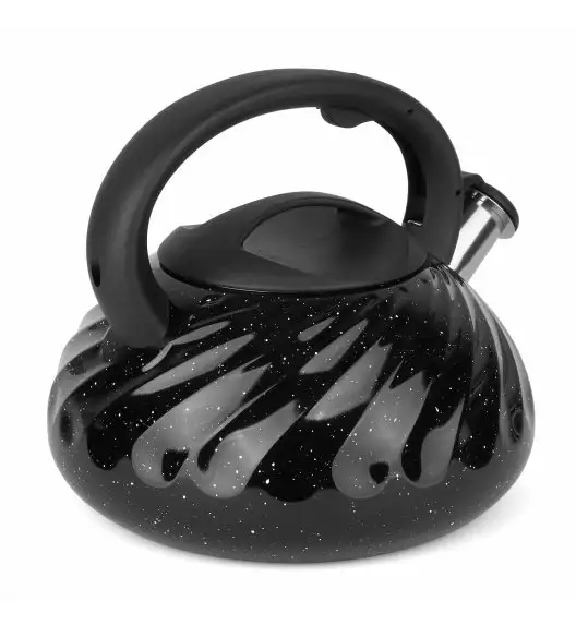 KonigHOFFER GWEN Czajnik tradycyjny 3 l  / z gwizdkiem / czarny / indukcja