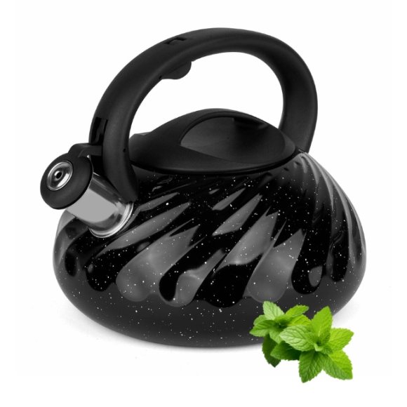 KonigHOFFER GWEN Czajnik tradycyjny 3 l  / z gwizdkiem / czarny / indukcja