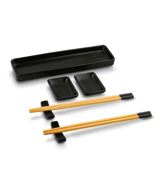 TADAR SUSHI ZESTAW 7 ELEM. 1xTALERZYK, 2xMISECZKA DO SOSU, 2xPAŁECZKI,2xPODSTAWKA POD PAŁECZKI