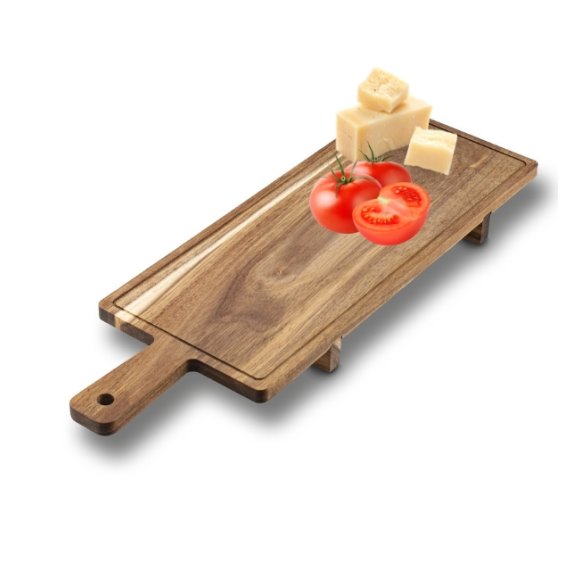KONIGHOFFER AKACJOWA DESKA DO SERWOWANIA NA NÓŻKACH 59X19,5X4,5CM