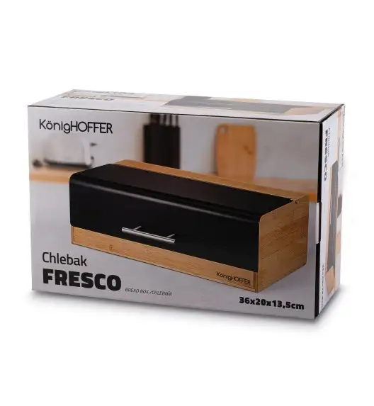 KONIGHOFFER FRESCO CHLEBAK CZARNY 36X20X13,5CM BAMBUSOWY