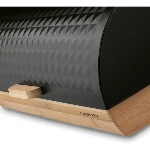 KONIGHOFFER GEOMETRIC CHLEBAK BAMBUSOWY CZARNY 36X25X16,8CM