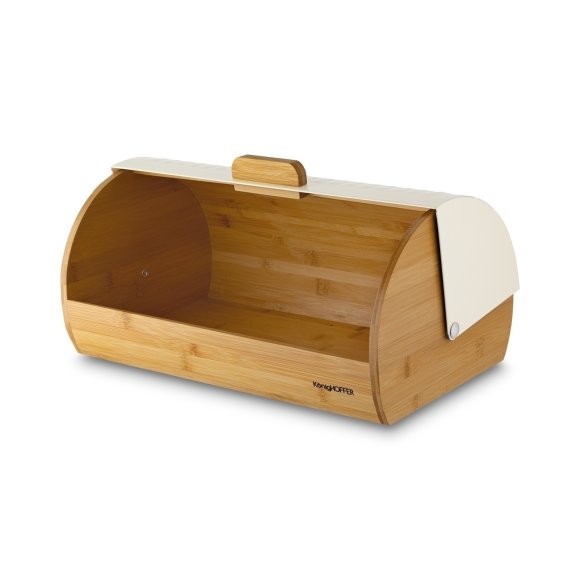 KONIGHOFFER GEOMETRIC CHLEBAK BAMBUSOWY BEŻOWY 36X25X17 CM