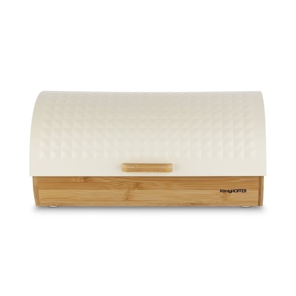 KONIGHOFFER GEOMETRIC CHLEBAK BAMBUSOWY BEŻOWY 36X25X17 CM