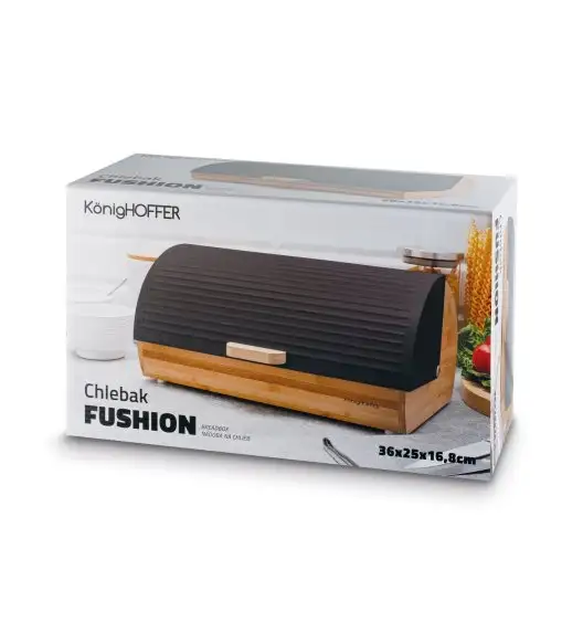 KONIGHOFFER FUSHION CHLEBAK CZARNY 36X22X17CM