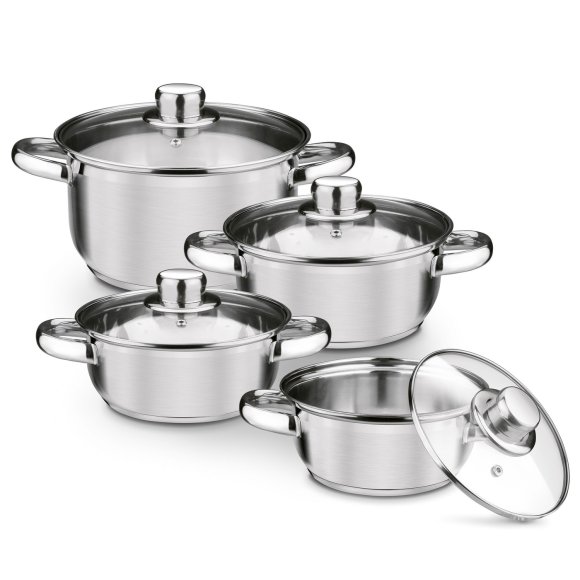 TADAR SELVA KPL.GARNKÓW 8 ELEM. INDUKCJA (14,16,18,20 CM) SATYNA