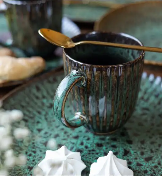 LUBIANA STONEWARE CERAMIC | JADE - COSMOS ZIELONY | Kubek 350 ml | ceramika