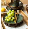 LUBIANA STONEWARE COSMOS ZIELONY | Serwis obiadowy 54 elementów dla 18 osób | odcienie zieleni | ceramika