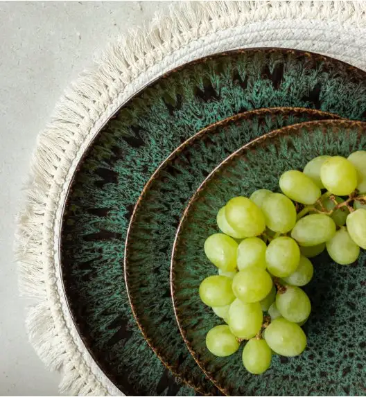 LUBIANA STONEWARE COSMOS ZIELONY | Serwis obiadowy 54 elementów dla 18 osób | odcienie zieleni | ceramika