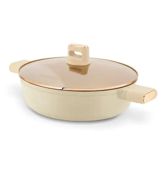 STARKE PRO STARLET PATELNIA KRÓT. UCH. Z POKRYWKĄ BEIGE 28X8CM