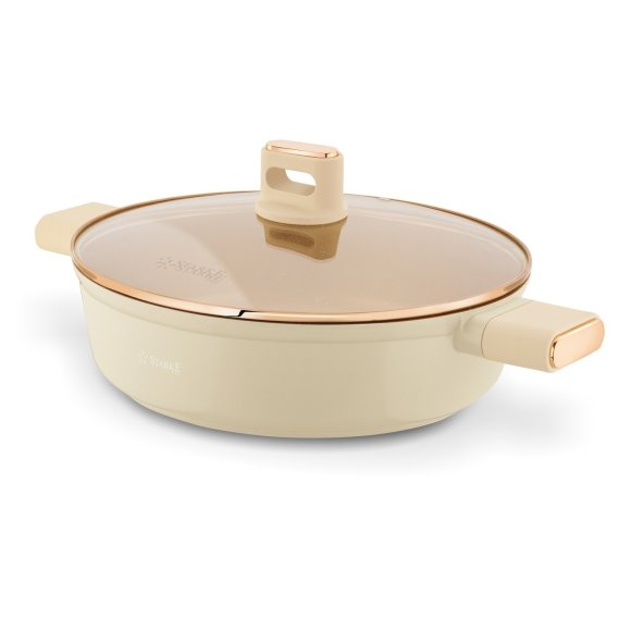 STARKE PRO STARLET PATELNIA KRÓT. UCH. Z POKRYWKĄ BEIGE 28X8CM