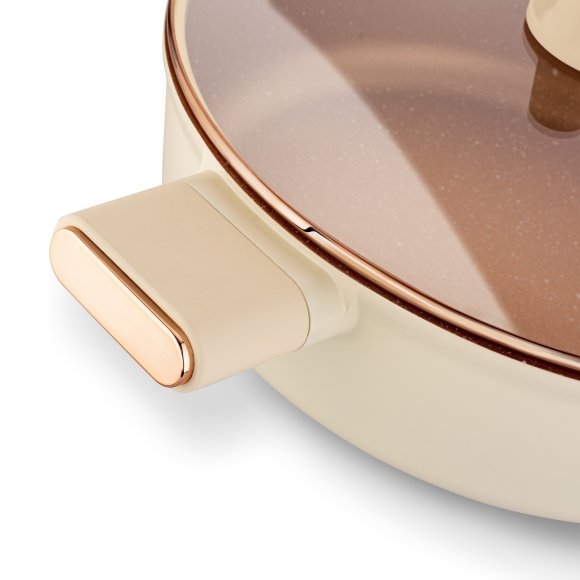 STARKE PRO STARLET PATELNIA KRÓT. UCH. Z POKRYWKĄ BEIGE 28X8CM