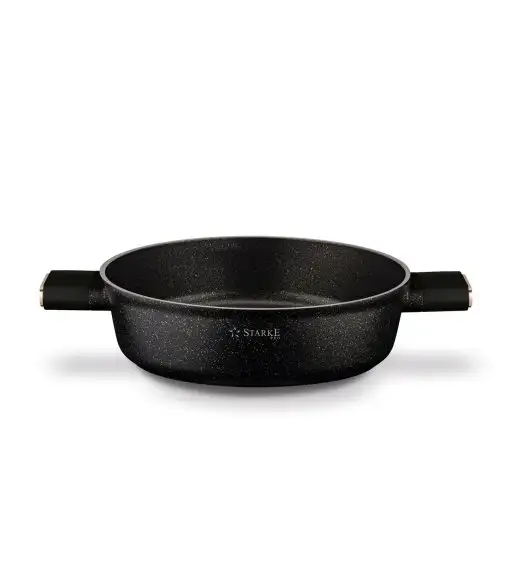 STARKE PRO STARLET PATELNIA KRÓT. UCH. Z POKRYWKĄ BLACK 28X8CM