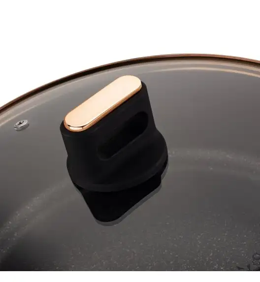 STARKE PRO STARLET PATELNIA KRÓT. UCH. Z POKRYWKĄ BLACK 28X8CM