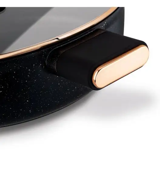 STARKE PRO STARLET PATELNIA KRÓT. UCH. Z POKRYWKĄ BLACK 28X8CM