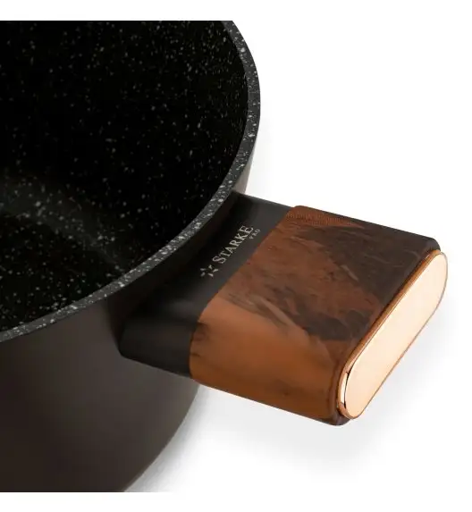 STARKE PRO STARLET PATELNIA KRÓT. UCH. Z POKRYWKĄ BROWN 28X8CM