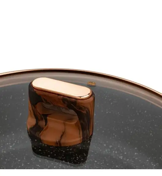 STARKE PRO STARLET PATELNIA KRÓT. UCH. Z POKRYWKĄ BROWN 28X8CM