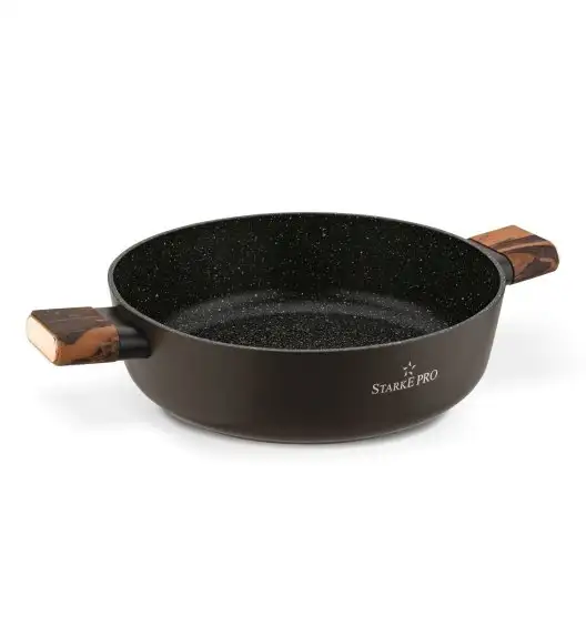 STARKE PRO STARLET PATELNIA KRÓT. UCH. Z POKRYWKĄ BROWN 28X8CM