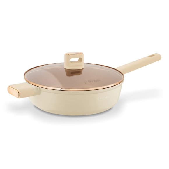 STARKE PRO STARLET PATELNIA Z POKRYWKĄ BEIGE 28X8CM