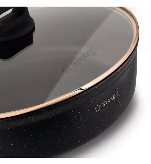 STARKE PRO STARLET PATELNIA Z POKRYWKĄ BLACK 28X8CM