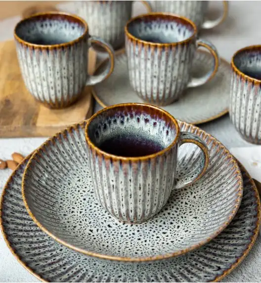 LUBIANA STONEWARE CERAMIC | METEOR DESERT | Kubek 350 ml x 6 SZTUK | ceramika