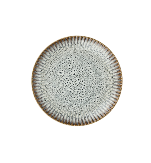 LUBIANA STONEWARE CERAMIKA / METEOR DESERT / Serwis obiadowy 48 elementów dla 12 osób / odcień piaskowo-niebieski