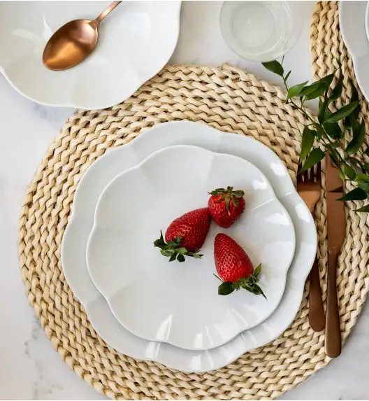 LUBIANA NAOMI Serwis obiadowy 12 osób / 36 elementów | biała porcelana