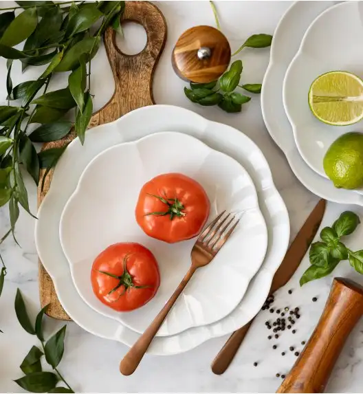 LUBIANA NAOMI Serwis obiadowy 12 osób / 36 elementów | biała porcelana