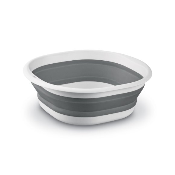 TADAR SILICO MISKA SKŁADANA KWADRATOWA 30,5X30,5X11,5(4,5)CM SZARY PP+TPR 5L