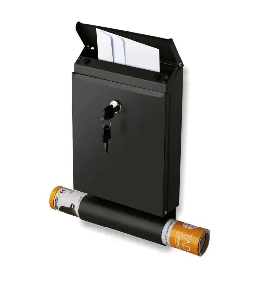 TADAR SKRZYNKA NA LISTY Z TUBĄ ANTRACYT+SS 31X18,5X5,5CM