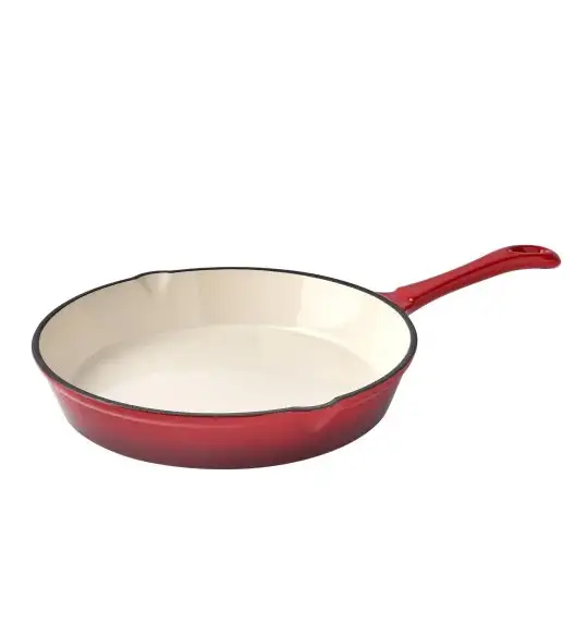 KONIGHOFFER PATELNIA ŻELIWNA EMALIOWANA OKRĄGŁA WIŚNIOWA 24X4,5CM