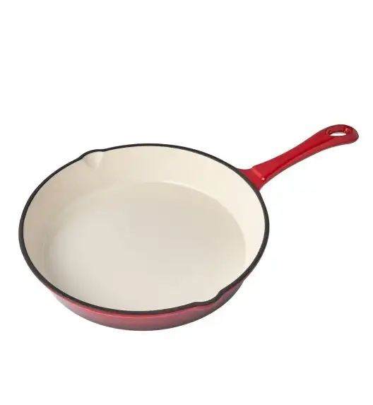 KONIGHOFFER PATELNIA ŻELIWNA EMALIOWANA OKRĄGŁA WIŚNIOWA 24X4,5CM