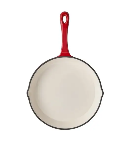 KONIGHOFFER PATELNIA ŻELIWNA EMALIOWANA OKRĄGŁA WIŚNIOWA 24X4,5CM