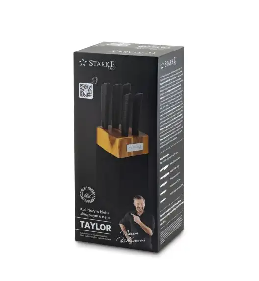 STARKE PRO TAYLOR KPL.NOŻY W BLOKU AKACJOWYM 6ELEM.