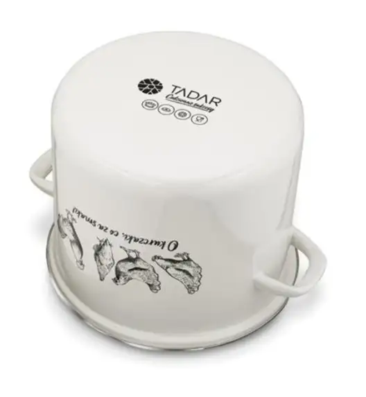 TADAR EMALIOWANY GARNEK 26CM O KURCZAKI....POKRYWA/SZ