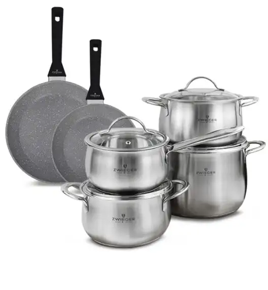 ZWIEGER PRACTI PLUS Komplet Garnki z pokrywkami 8 el + Patelnie 20 28 cm