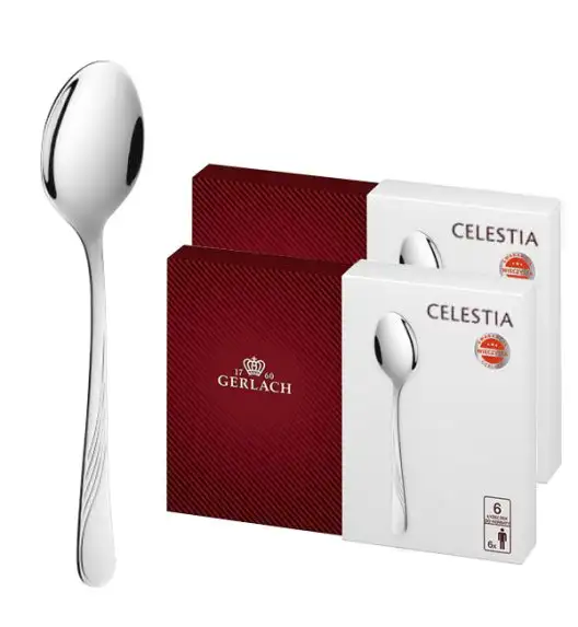 GERLACH CELESTIA 04A Komplet Łyżeczki do herbaty 12 el w pudełku dla 12 osób / połysk