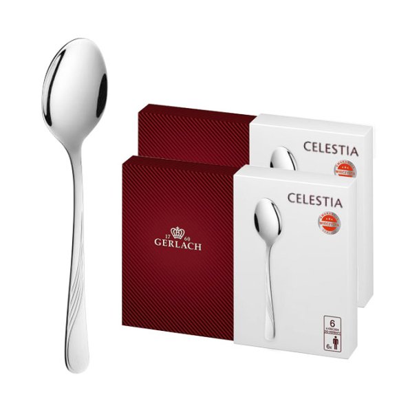 GERLACH CELESTIA 04A Komplet Łyżeczki do herbaty 12 el w pudełku dla 12 osób / połysk