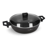 ZWIEGER FORTE Garnek płaski 3,8 L z pokrywką 28 cm / czarny / aluminium