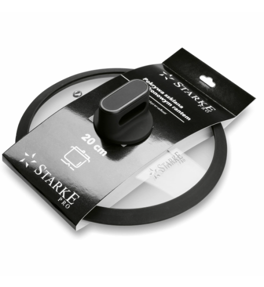 STARKE PRO Pokrywka uniwersalna 28 cm | szkło | silikonowy rant