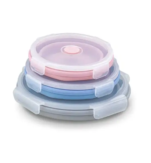 KONIGHOFFER ZESTAW 3 SKŁADANYCH POJEMNIKÓW OPTIMA 0,5L+0,75L+1,1L