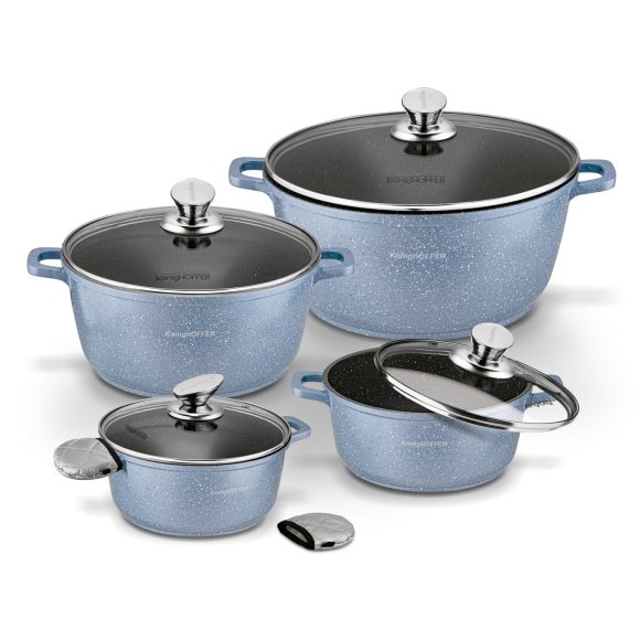 KONIGHOFFER KPL.GARNKÓW ALUM. POLLO 8EL.(16,20,24,28) Z/P BLUE + 2 NAKŁADKI