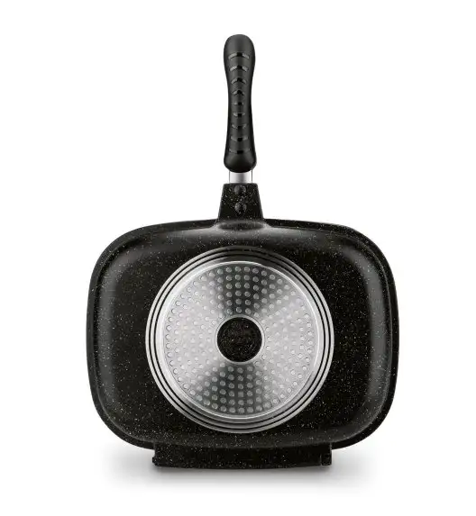 KONIGHOFFER PATELNIA DWUSTRONNA, ZAMYKANA DOPPIO MARBLE 32X24X7,5 CM INDUKCJA