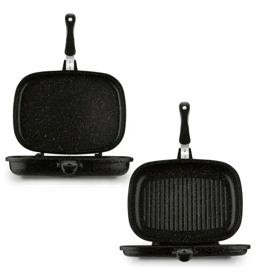 KONIGHOFFER PATELNIA DWUSTRONNA, ZAMYKANA DOPPIO MARBLE 32X24X7,5 CM INDUKCJA