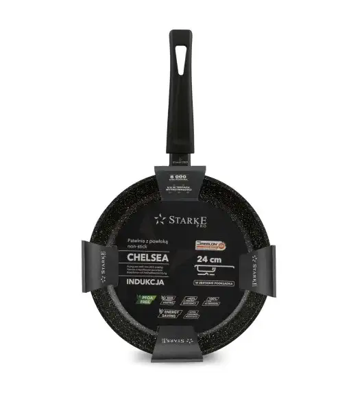 STARKE PRO PATELNIA NON-STICK CHELSEA 24CM INDUKCJA + PODKŁADKA