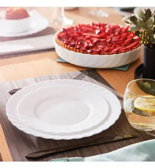 LUMINARC TRIANON Półmisek owalny 29 cm / biały / szkło hartowane