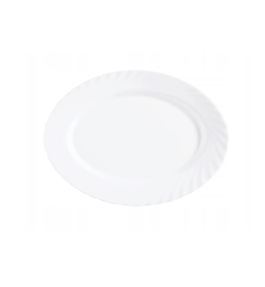 LUMINARC TRIANON Półmisek owalny 29 cm / biały / szkło hartowane